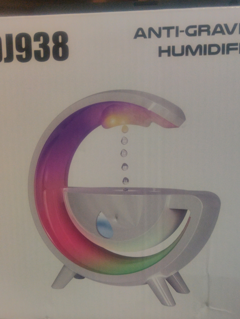 Anti-Gravity Humidifier - G-Shaped Colorful LED Design